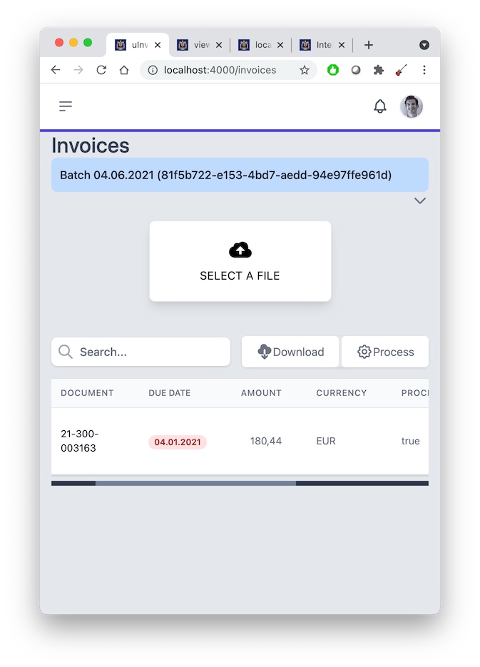 uinvoice works also on mobile